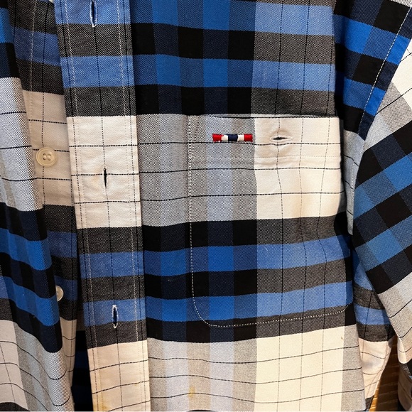 Larro Plaid Long sleeve button down Shirt medium - Picture 4 of 6